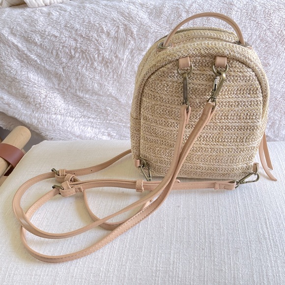 Malibu Skye Raffia Convertible Backpack - Picture 2 of 4